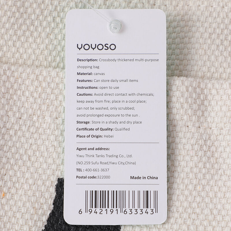 Borsa multiuso Crossbody addensata per la spesa