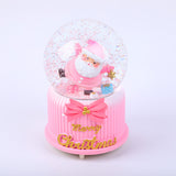 Sfera di cristallo di neve automatica di Babbo Natale rosa 100#