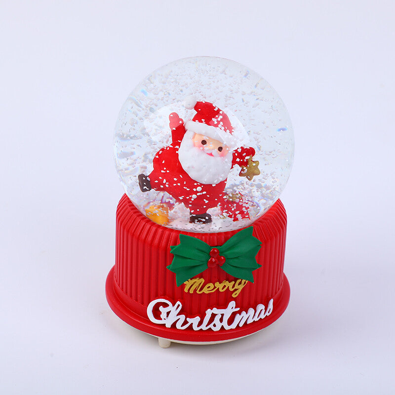 Sfera di cristallo di neve automatica di Babbo Natale rossa 80#