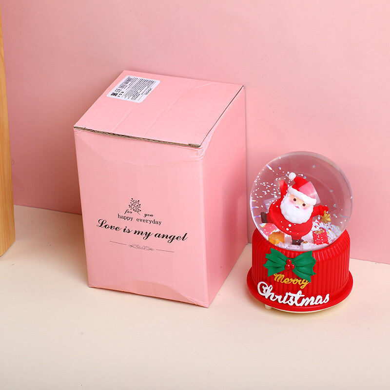 Sfera di cristallo di neve automatica di Babbo Natale rossa 80#