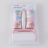 Rullo per lanugine a fiori rosa con coditura x3 rotoli