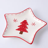 Piatto in ceramica a forma di albero di Natale