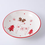 Piatto rotondo in ceramica di alce