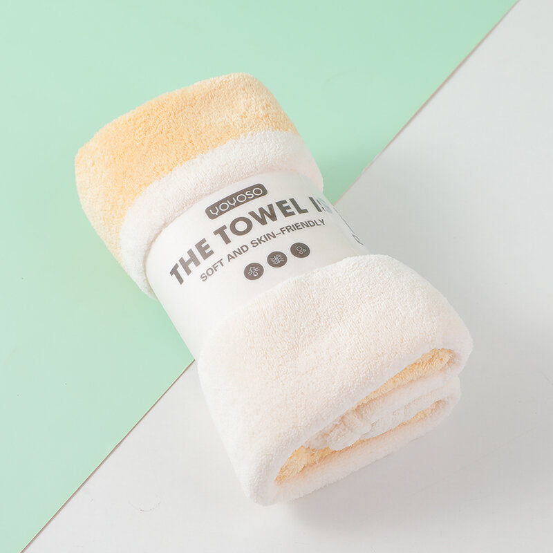 Asciugamano semplice bicolore giallo