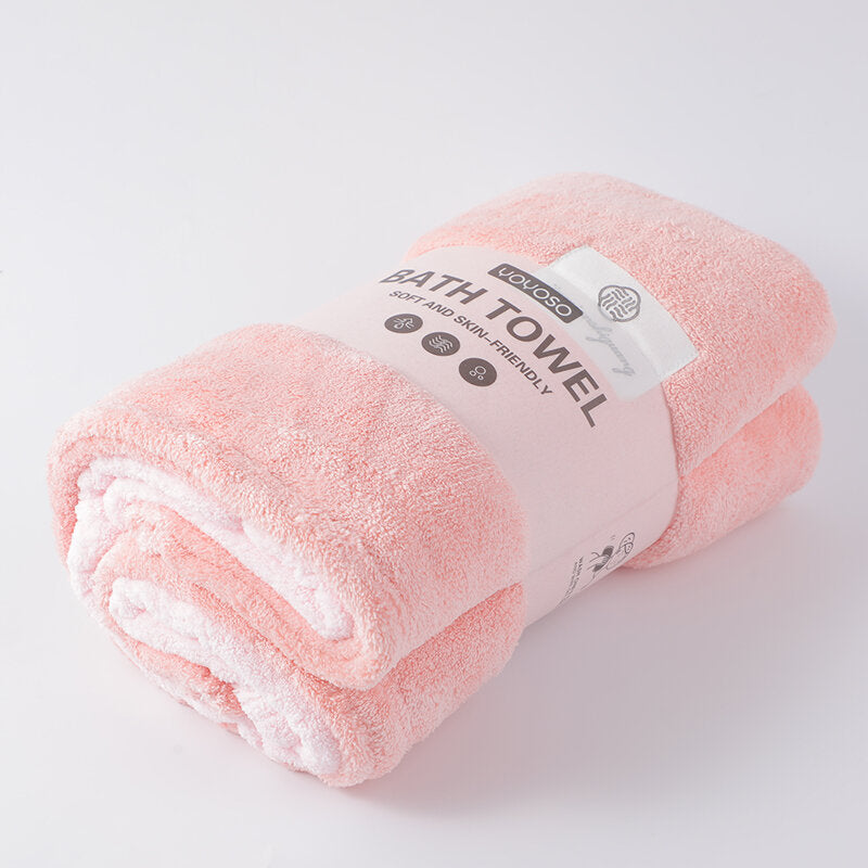 Asciugamano da bagno semplice bicolore rosa