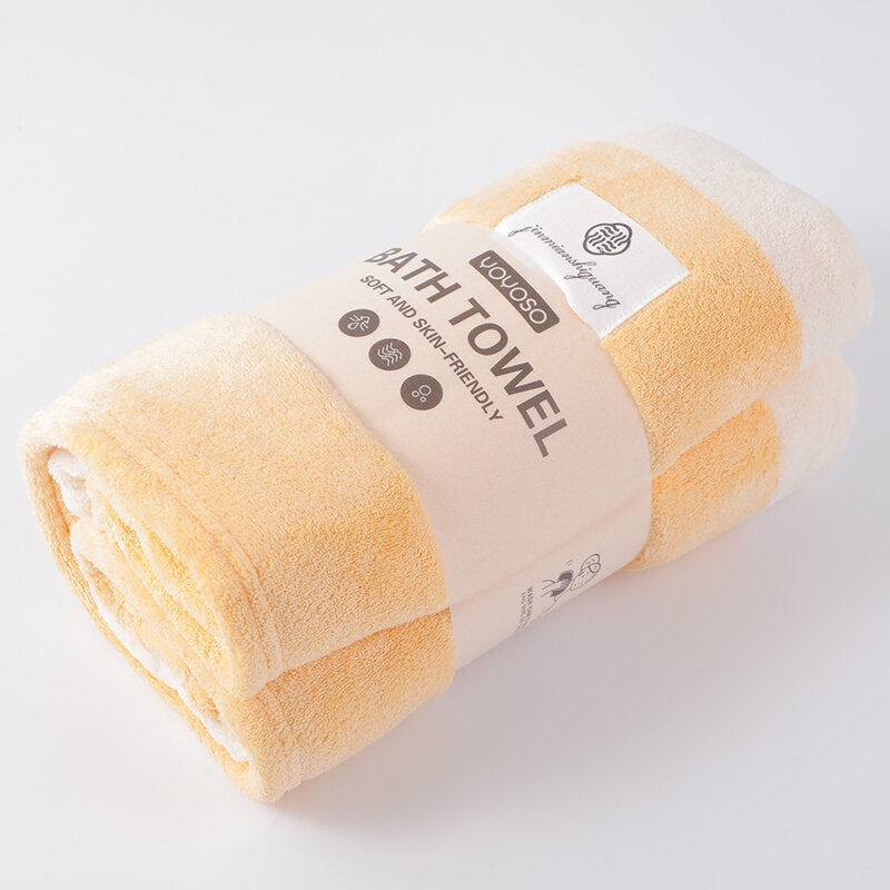 Asciugamano da bagno semplice bicolore giallo