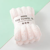 Asciugamano jacquard 3D a righe larghe - rosa chiaro