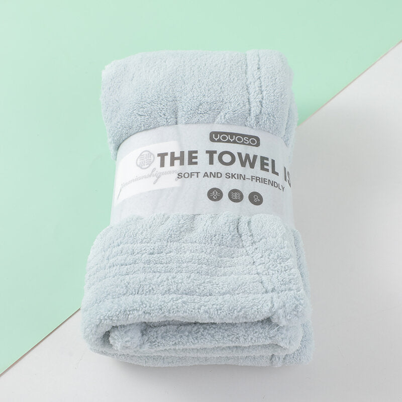 Asciugamano semplice a tinta unita, azzurro