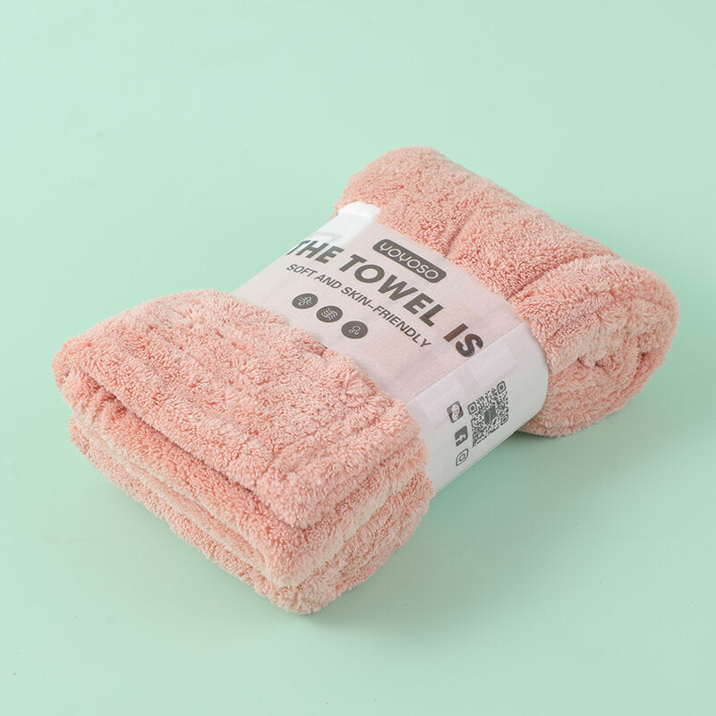 Asciugamano semplice a tinta unita - rosa chiaro