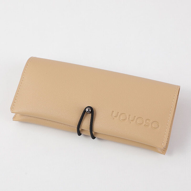 Borsa per occhiali da sole semplice ed elegante - giallo crema