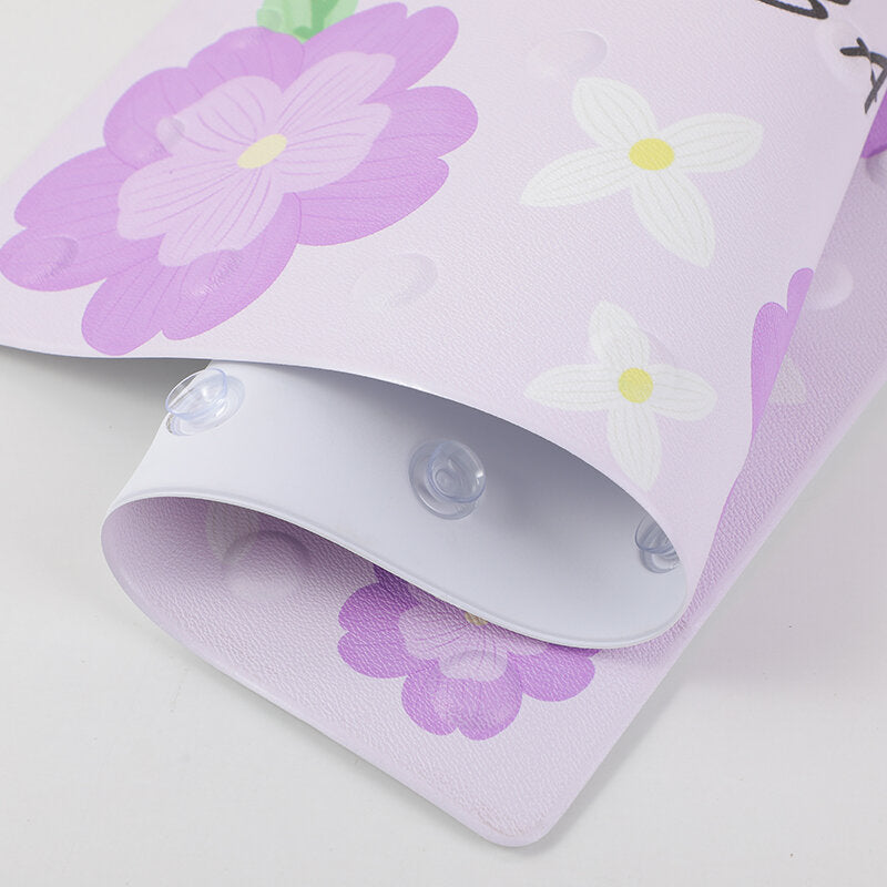 Tappetino da bagno stampato a fiori di litchi - viola