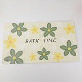 Tappeto da bagno stampato a fiori di litchi, giallo