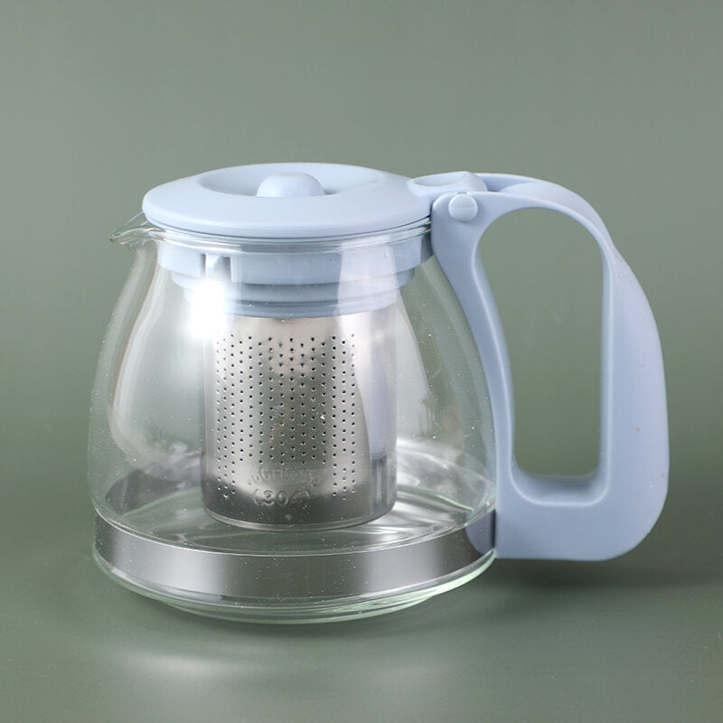 Set di teiere di lusso in vetro azzurro