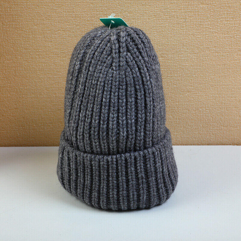 Cappello di lana per bambini a tesa larga a forma di gattino - grigio