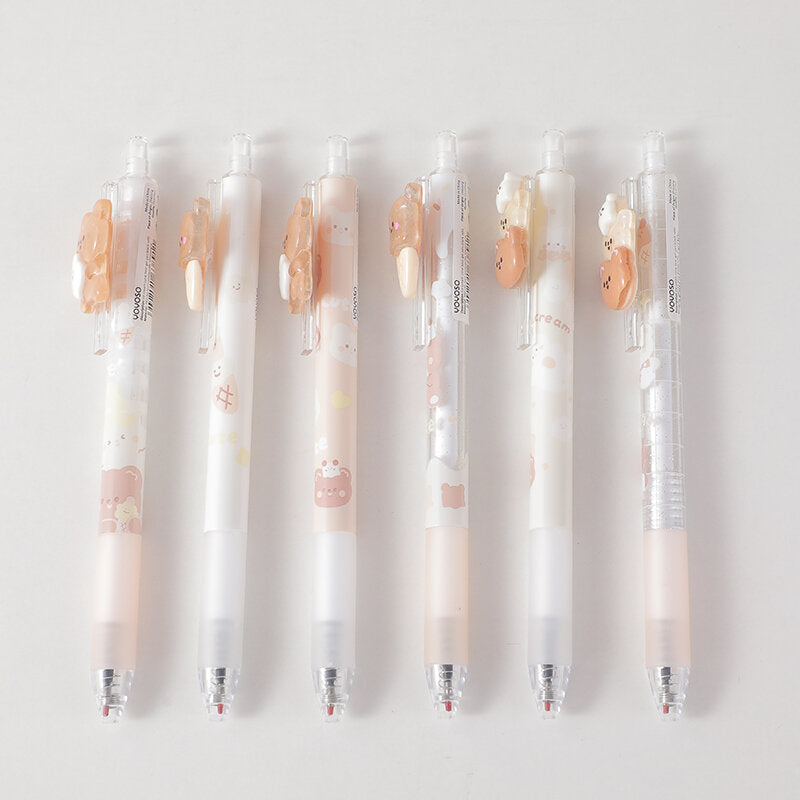 Penna gel cono gelato orso - ricarica nera