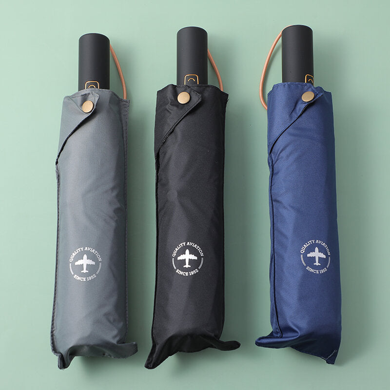 Ombrellone automatico semplice tinta unita ingrandito piccolo aereo