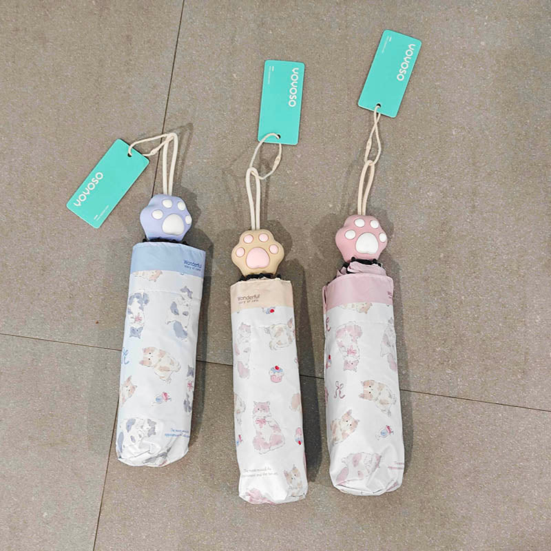 Mini ombrello gattino strano