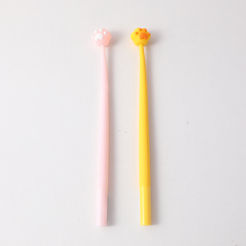 Penna gel con scossa a zampa di gatto fortunato - ricarica nera