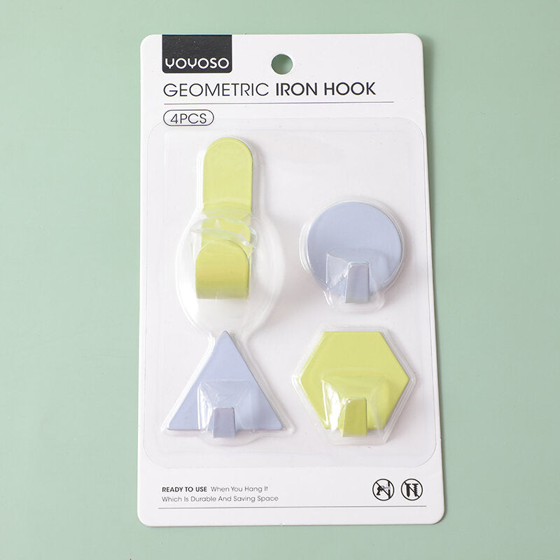 Set di ganci geometrici in ferro 4 pezzi