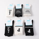 Calzini a metà polpaccio per bambini a lettera semplice taglia M-due paia