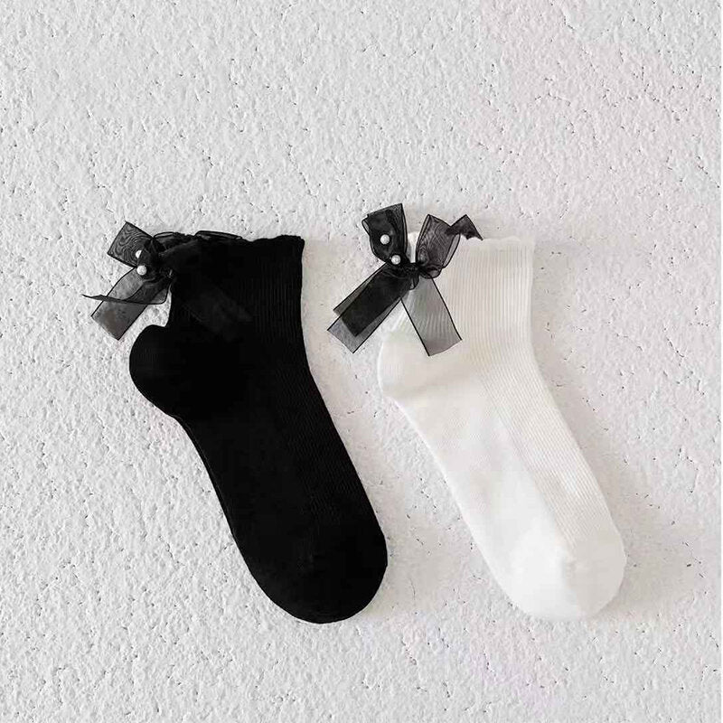 Calze da donna con nodo a fiocco in stile principesco