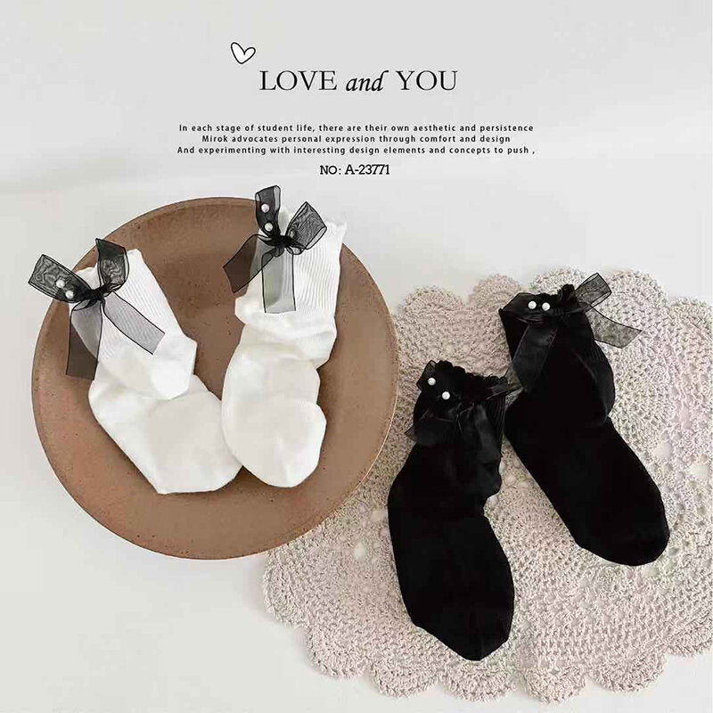 Calze da donna con nodo a fiocco in stile principesco