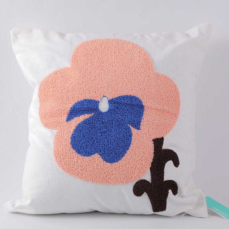 CUSCINO in tela di cotone ricamato