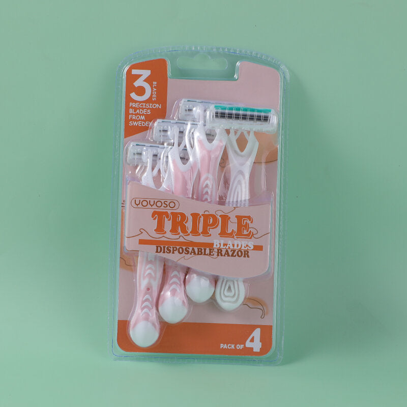 Set di 4 pezzi di rasoi professionali leggeri di donna