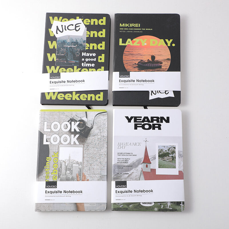 Notebook a fine settimana narrativo cartonato A5-pagine a righe orizzontali