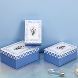 Scatola regalo rettangolare con campana a vento blu M