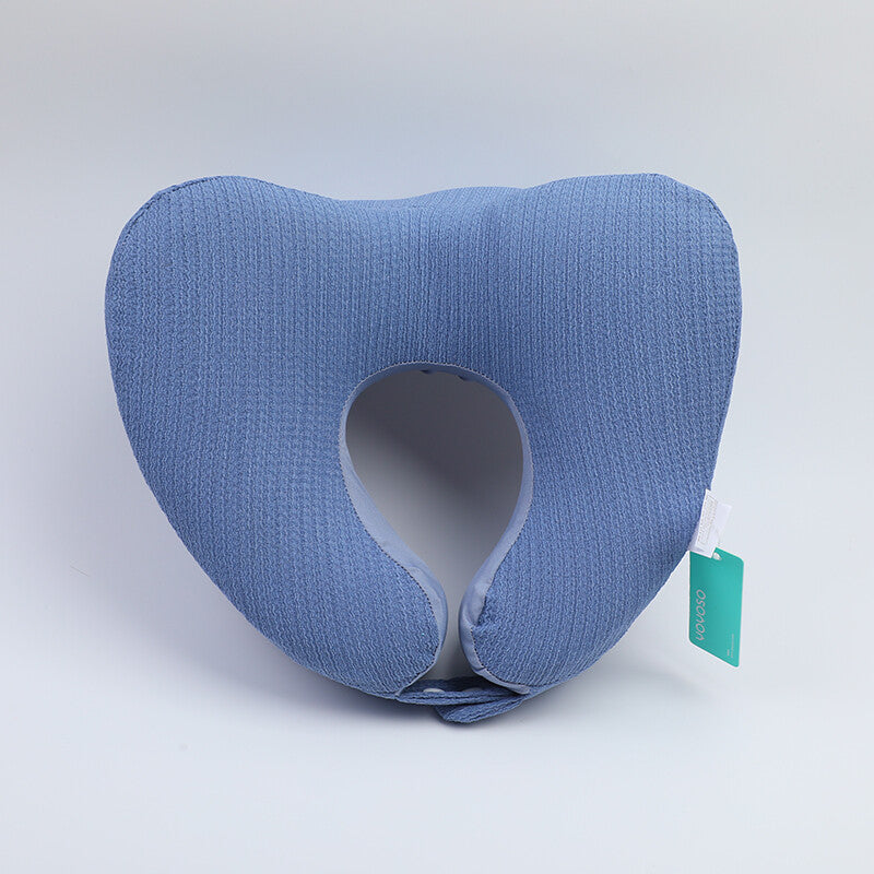 Cuscino multifunzionale per il pisolino a forma di U - blu