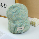 ymcrr Etichetta in tessuto bianco Cappello di lana per adulti di lusso leggero - Verde menta