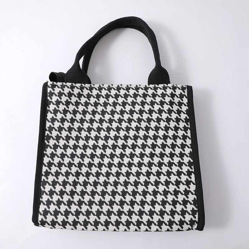 Borsa a tracolla a quadri in stile easy-match, beige