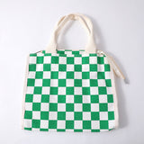 Borsa a tracolla semplice a scacchi, verde