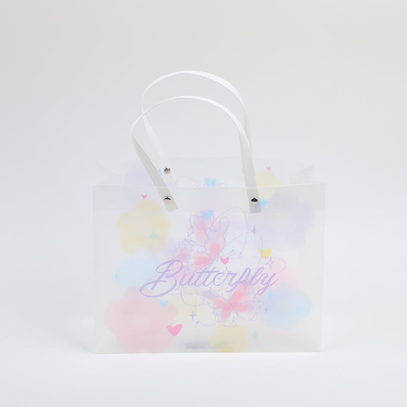 Sacchetto regalo orizzontale con farfalla e fiore M