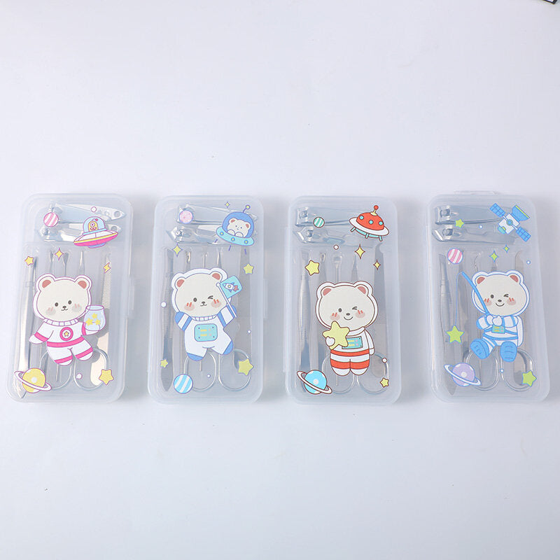 Set di sette pezzi per la manicure della serie Space Bear