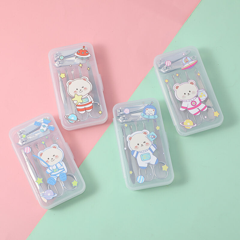 Set di sette pezzi per la manicure della serie Space Bear