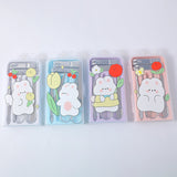 Set di sette pezzi di manicure con coniglio e testa d'orso