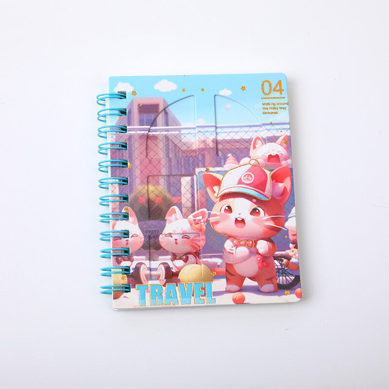 Libro a spirale per le vacanze Bubbling Meow - Pagina interna orizzontale 70 pezzi