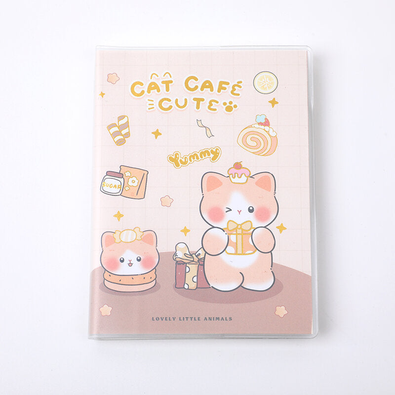 Coffee Meow Diary 64K Quaderno incollato - Inserto orizzontale 80 pezzi