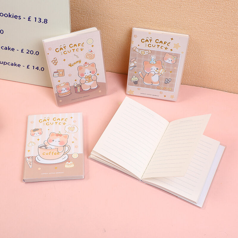Coffee Meow Diary 64K Quaderno incollato - Inserto orizzontale 80 pezzi