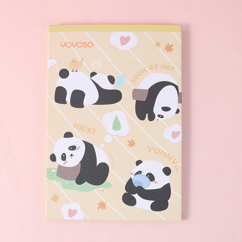 YOYO Panda serie carino specchio pieghevole di carta giallo