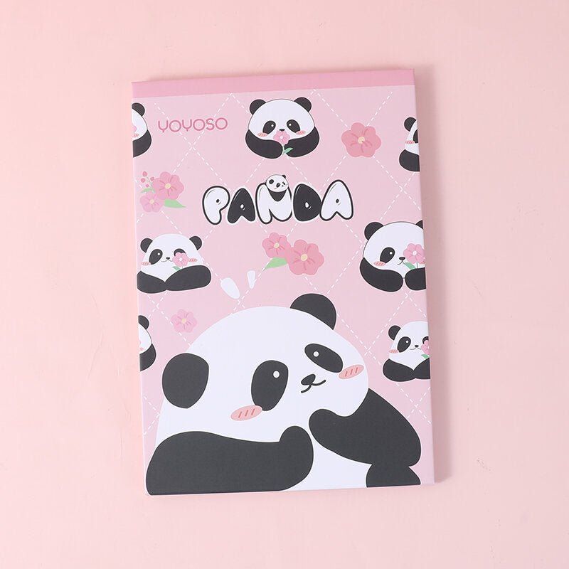 YOYO Panda serie simpatico specchio pieghevole di carta rosa
