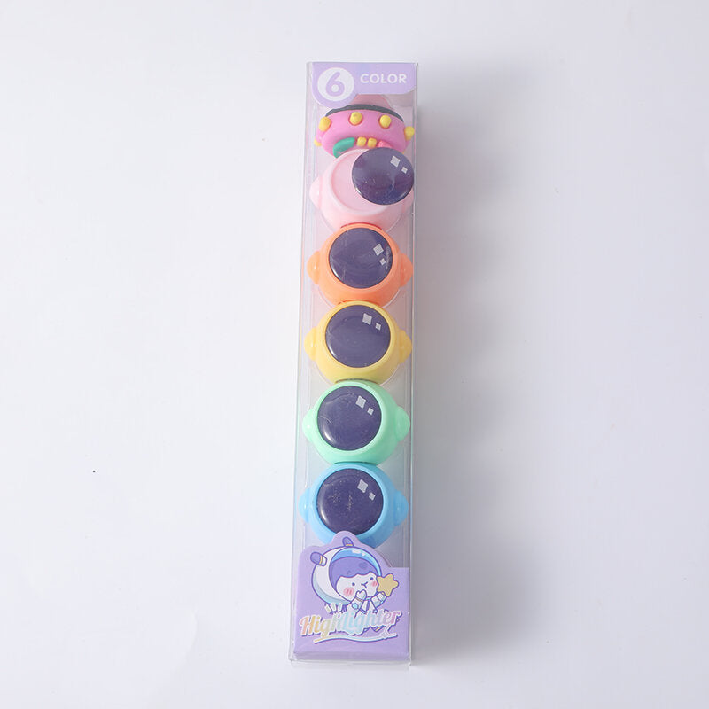 Evidenziatore astronauta a sei sfere (6 colori)