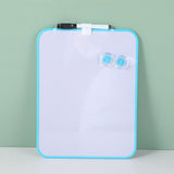 Lavagna magnetica a cornice blu completa con penna cancellabile