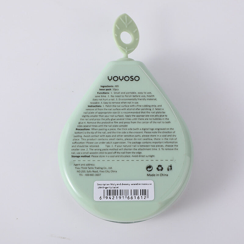 Manicure indossabile nebbiosa e sognante - 28# balletto sulla punta delle dita