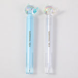 Penna gel a forma di balena con corna singole in cristallo, nera