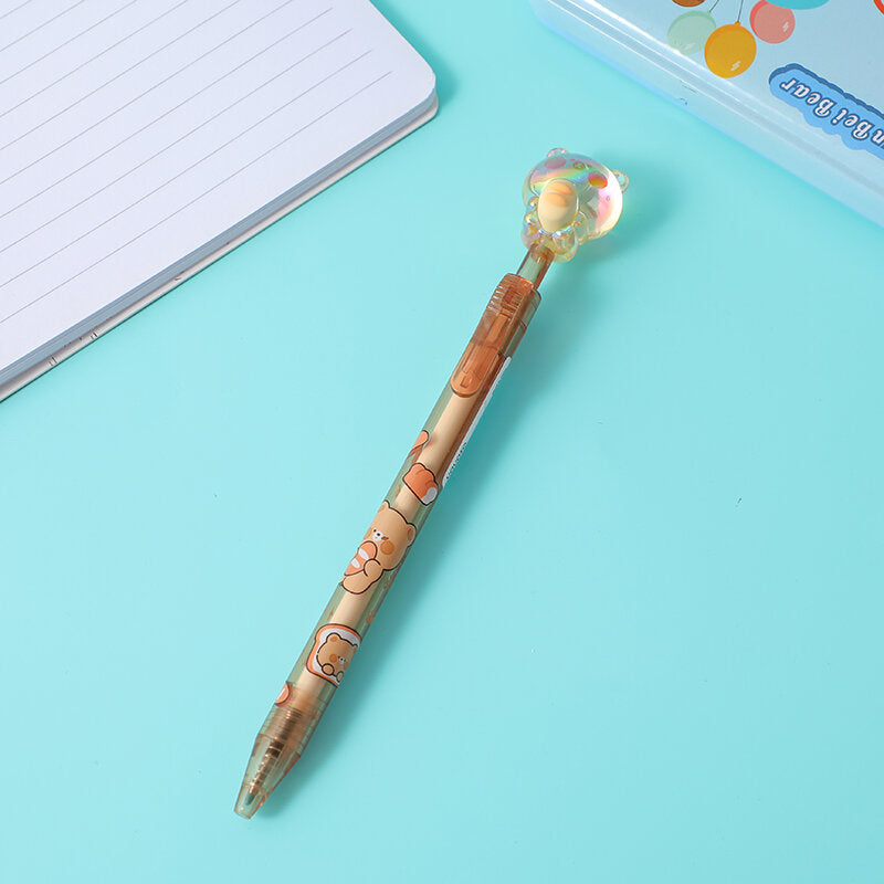 Penna gel Crystal Bear Side Push-Nero