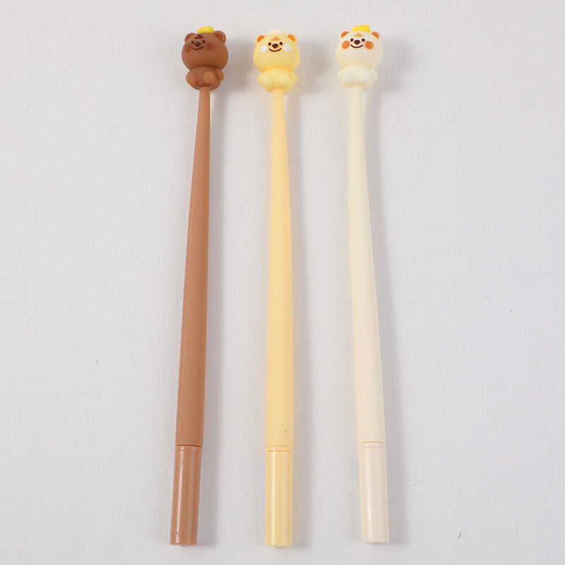 Penna gel a forma di orsetto che scuote il formaggio - nero