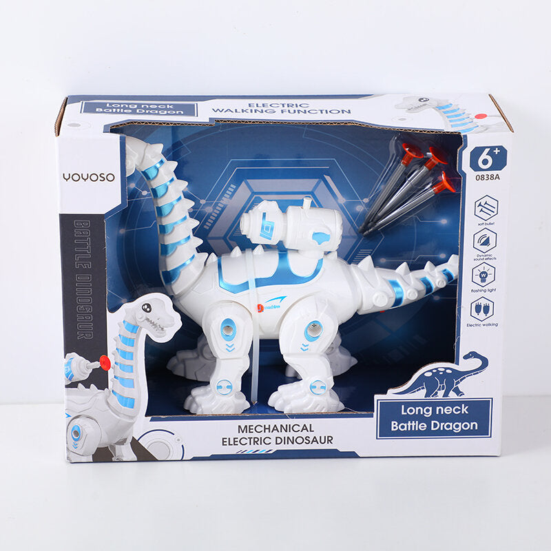 Drago da battaglia meccanico elettrico a collo lungo